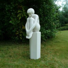 5060235331725 1 Enigma Marble Resin Sophia On Column Garden Statue.jpg